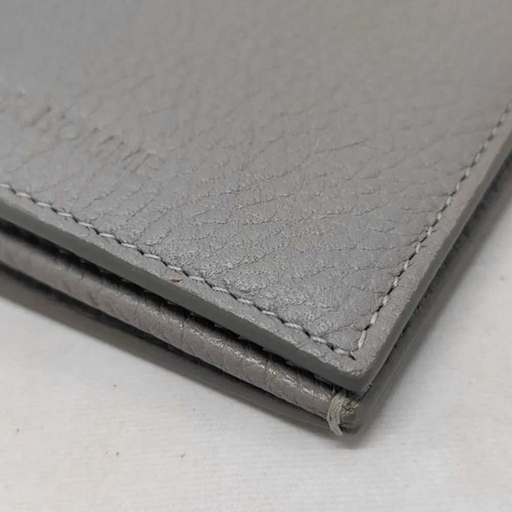 Dior Homme Wallet Gray Leather Bifold New
